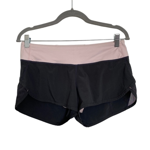 Lululemon Run: Speed Short 6 Black/Pink - Picture 1 of 9